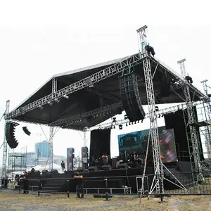 Kit de festa portátil para dj, palco dobrável com traço para teto