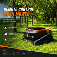 Tondeuse à gazon télécommandée de 800 mm, moteur à essence Euro 5 de 452 cm³, machine à couper l'herbe sur chenilles capable de grimper à 40 degrés