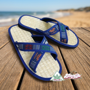 Men's Luxury Seagrass <b>Slippers</b> Huong Que Brand Summer Outdoor Massaging Insoles Vietnam Made - Product Image 3