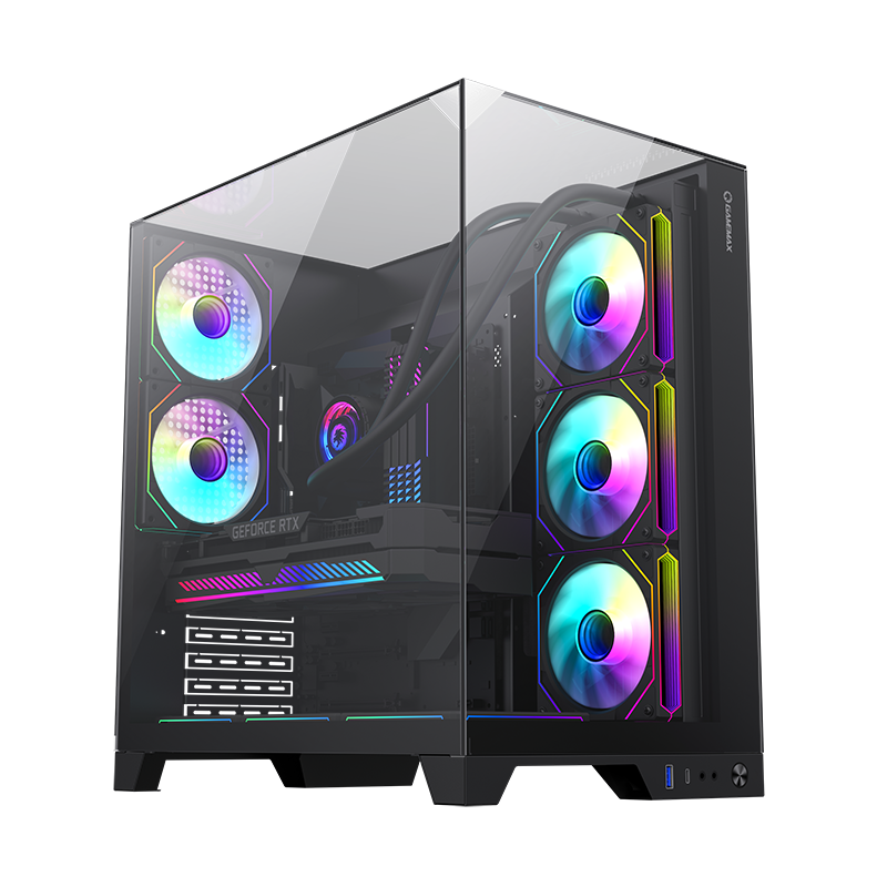 Gamemax-infinity Plus Mid-Tower ATX PC Case with 120 Mm ARGB Fans
