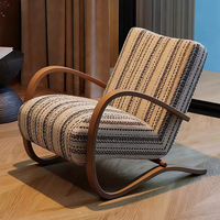Fauteuil Rétro Antique Runwood, Mobilier Nordique de Luxe Rustique, Fauteuil Moderne en Tissu pour Salon et Accueil