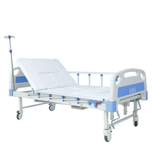 Cama china de buena calidad para pacientes, cama de hospital médica con 2 manivelas, cama de hospital con inclinación <span class=keywords><strong>lateral</strong></span> - Product Image 3