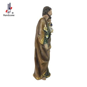 Estátua Personalizável de 10 Polegadas da Virgem Maria e São José, Pintada à Mão, Arte Religiosa de Alta Qualidade para Decoração de Casa, Resina da Mãe Abençoada - Product Image 2