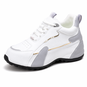 Sneakers in Pelle PU Stampate con Lacci e <span class=keywords><strong>Tacco</strong></span> Rialzato, Scarpe Casual da Passeggio, Fornitore all'Ingrosso OEM ODM con Logo Personalizzato - Product Image 4