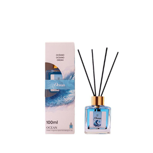 Diffuseur de parfum d'ambiance 100 ml en verre design, parfum fruité, huile essentielle, ensemble diffuseur à bâtonnets - Product Image 5