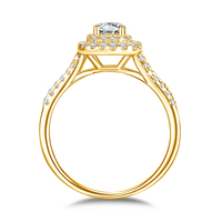 Bague de mariage en argent 925 hypoallergénique avec moissanite VVS1 taille ronde/coussin pour femme, vente en gros d'usine, faible MOQ, bijoux personnalisés