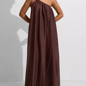 Robe d'été asymétrique sexy et décontractée en coton, style maxi, pour femme - Grande vente - Product Image 2