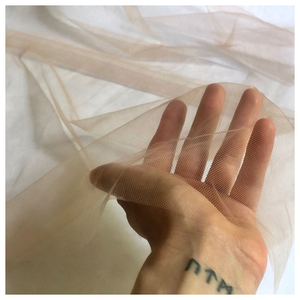 ZP-7 Tecido de Tule Ilusório em <span class=keywords><strong>Nylon</strong></span> Tom de Pele Nu Atacado da China 100% <span class=keywords><strong>Nylon</strong></span> Tecido de Tule Macio para Casamento - Product Image 3