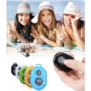 Camera Shutter Remote Control Wireless Selfie Button Clicker Compatible for Smartphone and Tablets