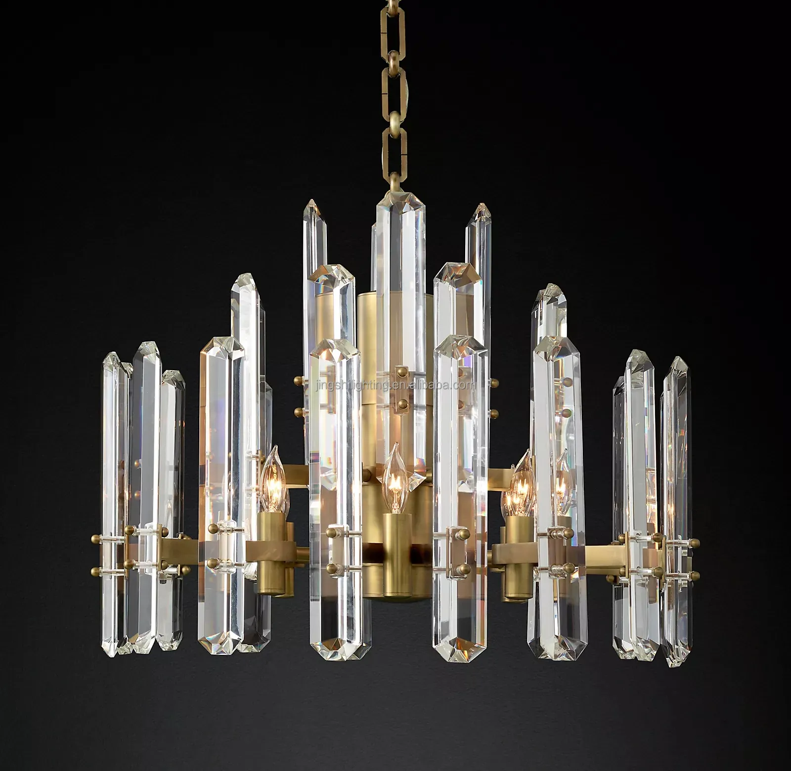 Nordic home living lampada a sospensione moderna oro di lusso in cristallo k9 lampadario rotondo