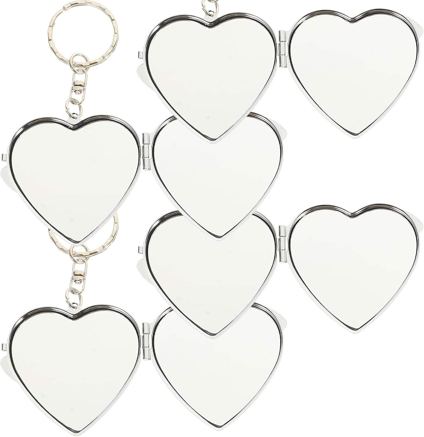 01 heart key chain mirror