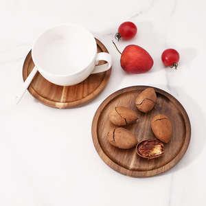 Juego de 6 Posavasos de Madera de Acacia <span class=keywords><strong>Cosen</strong></span>, Ecológicos, de Lujo, Antideslizantes, para el Hogar, Oficina, Decoración Navideña, Mesa de Centro, Escritorio - Product Image 3