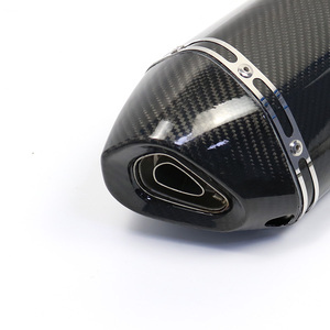 ท่อคาร์บอนไฟเบอร์ท่อไอเสียด้านซ้ายขวาท่อไอเสีย dB Killer สำหรับ Ducati 696 848 KAWASAKI Z1000 1290 - Product Image 3