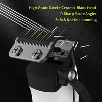 Tondeuse à cheveux USB KM-1593 avec écran LED, moteur sans balais 8000 tr/min, lames DLC durables pour usage domestique