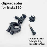 Hochwertige O-Form Motorrad Power Clamp Halterung Fahrrad halterung Clip mit Adapter für GoPro Hero/Insta360