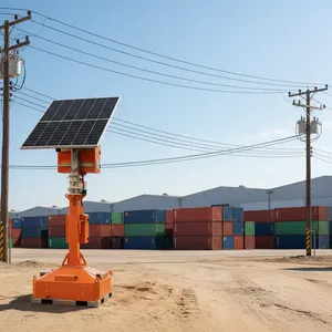 Torre de Vigilancia Inteligente Compacta, Cámara de Seguridad Solar CCTV, Cámara de Red HANKUN HK-SC200, Mástil de 4-9M, IP65 Impermeable, para Montacargas - Product Image 6