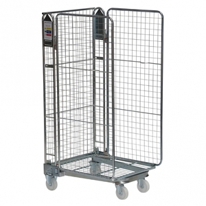 Industriële rolwagen met 4 zijden, gegalvaniseerd, voor zwaar gebruik, goedkoop, van staal, metaal, voor materiaaltransport, opvouwbaar, uit China. - Product Image 2