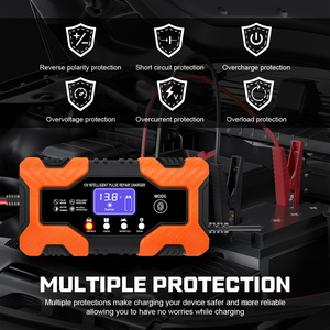 Caricabatterie per <span class=keywords><strong>Auto</strong></span> al Piombo-Acido con Display Digitale Touch Screen 12V, Caricatore Intelligente ad Alta Prestazione con Riparazione a Impulsi Personalizzabile - Product Image 5