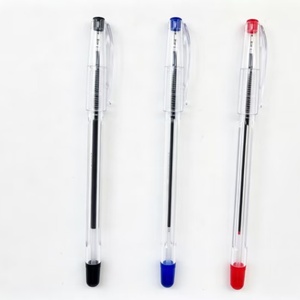 Promotional Plastic Blue Ball <b>Pens</b> for School Office Stationery High Quality Cheap Ball <b>Pen</b> with 3 <b>Color</b> - Product Image 2