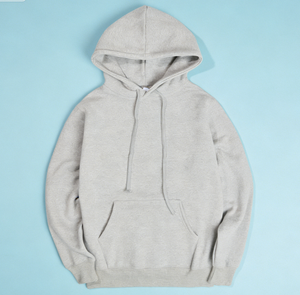 Sweat-shirt à capuche unisexe en molleton brossé polyester/coton, coupe oversize, thermique, pour l'hiver, style streetwear décontracté - Product Image 1