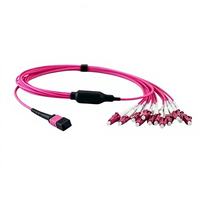 Kabel Breakout Elite Low Loss MPO ke LC 12 Core OM4 Multimode 50/125 LSZH 2.0mm/0.9mm Fan-out Harness Fiber Patch Cord