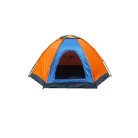 Tente de camping familiale pop-up à une chambre, 2-3 personnes, portable, automatique, imperméable, coupe-vent, tente de glamping pour le camping et la randonnée