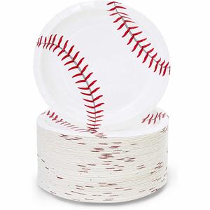 Platos de Béisbol Personalizados de Fábrica, Artículos para Fiestas de Cumpleaños con Temática Deportiva y Decoraciones para Fiestas de Béisbol de 7 Pulgadas - Product Image 5