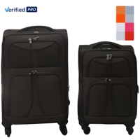 Ensemble de bagages souples en nylon écologique avec roulettes pivotantes à 360° et design moderne et épuré – Vente en gros