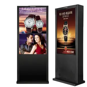 Dışında 4k HD su geçirmez Kiosk dokunmatik makinesi reklam 32 inç açık hava Lcd ekran dijital tabela Totem ekran