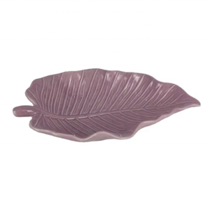 Plato de hoja de cerámica púrpura de Venta caliente fruta elegante <span class=keywords><strong>y</strong></span> vajilla agrega belleza natural a su Mesa - Product Image 1