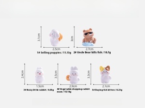 Vente en gros de poupées créatives pour le marché aux légumes, petit animal, micro paysage, décoration personnalisée, petit ornement artisanal en résine - Product Image 6