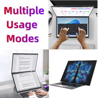 Nuovo Laptop Pieghevole 2-in-1 Intel I7 con 16GB RAM, Schermo Touch Wireless, Tastiera Inglese, 14+14 Pollici per Studenti e Lavoro Portatile