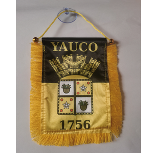 Маленький мини-флаг <span class=keywords><strong>Puerto</strong></span> Rico Boricua черный для автомобиля с бахромой - Product Image 3