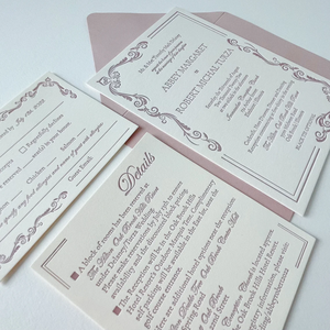 Элегантные пригласительные на свадьбу из текстурированной бумаги с тиснением и конвертами для торжеств, банкетов и свадебных церемоний. - Product Image 6