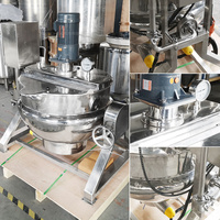 Chaudière Sucre Caramel Confiture Cuisinière Inclinaison Agitateur Cuire Vapeur Marmite Mélangeur Veste Bouilloire Machine avec Mélangeur