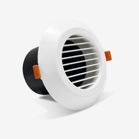 Couvercle de ventilation intérieur Système HVAC Diffuseur rond détachable en plastique ABS Persienne droite Évent d'air frais