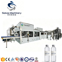 Machine Combi-Block Automatique Sokos pour le Remplissage et le Bouchage de Bouteilles d'Eau Minérale - Usine d'Embouteillage d'Eau Pure
