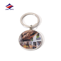 Longzhiyu – Porte-clés vintage en alliage métallique imprimé UV personnalisé, mousqueton élégant, avec logo sur mesure – 20 ans d'expérience