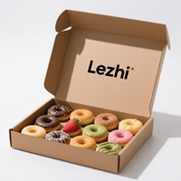 Boîtes en papier pour pâtisserie, desserts, gâteaux, biscuits, beignets, gaufres, pliables, de qualité alimentaire, personnalisées avec logo