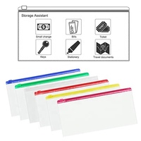 A6 taille Fermeture À Glissière EN PVC Transparent Sac Poly Dossier Dossier Document pochette étui À Crayons Papeterie Sac pour École Fournitures De Bureau