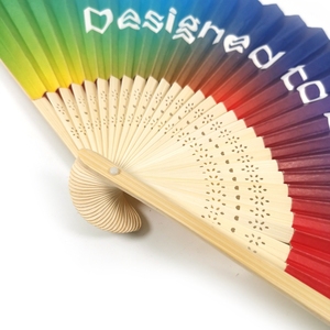 Abanico de Bambú Decorativo con Logotipo Impreso, Abanico Japonés Personalizado, Abanico de Papel Personalizado para Baile Chino, Fiesta de Verano - Product Image 5