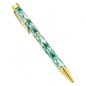New 1.0Mm Custom Logo Heat Transfer Twist-Action Metal Hotel Conference Gift Multi-Color Floral Pattern Ballpoint <b>Pen</b> - Product Image 1