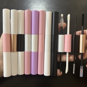 ISMAN Luxe 5ml + 5ml Tube de brillant à lèvres double embout rond rose blanc noir violet or rose Flacon d'eye-liner Vente en gros Marque privée - Product Image 1
