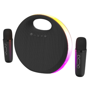 Haut-parleur karaoké portable OEM avec Bluetooth, 10W, basses profondes, lumière RGB, TWS, alimentation CC, USB, AUX, carte TF, microphone intégré - Product Image 5