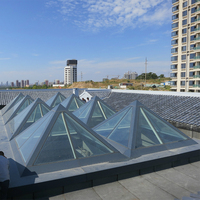 Prix du dôme de toit Maplemiles, système de puits de lumière pyramidal, puits de lumière électrique, puits de lumière en aluminium et en verre pour maison