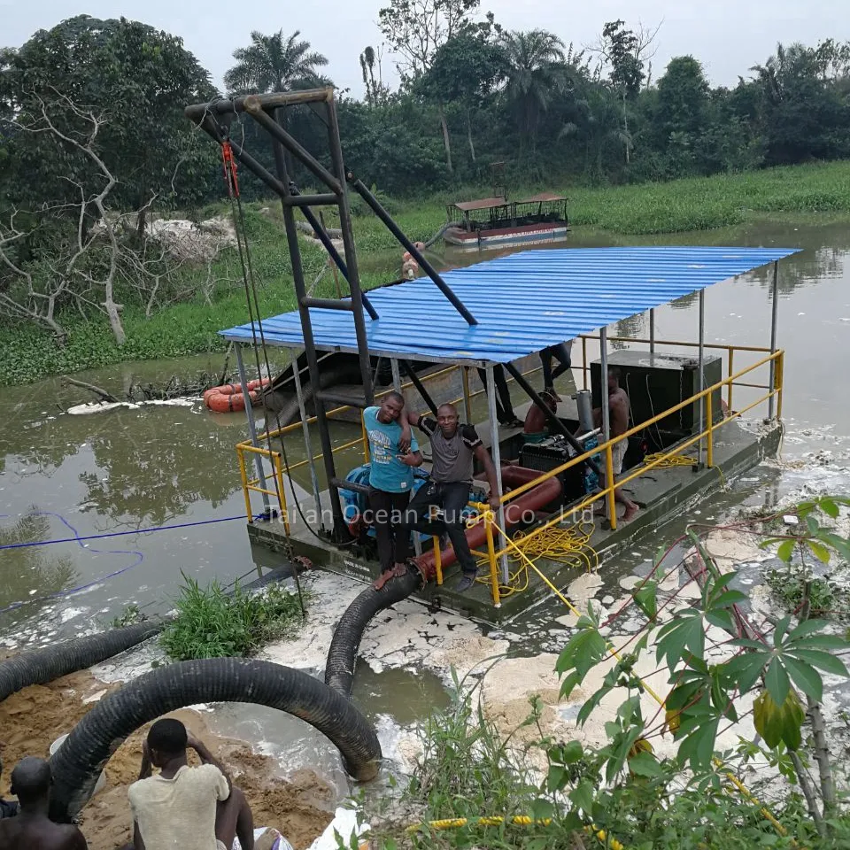 Alat Pengeruk Pompa Pasir Sungai, Kapasitas 150 M3 Pengeruk 4 Inci Mini Pompa Pasir Pengurang