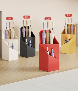 Support de rangement moderne en métal pour parapluies avec bac de récupération pour usage domestique à la porte - Product Image 1
