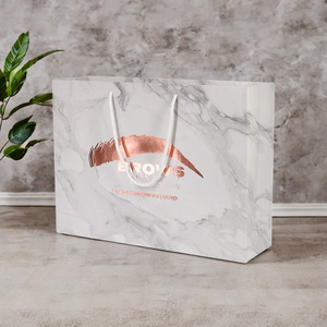 Bolsa de Papel de Arte <span class=keywords><strong>Azul</strong></span> <span class=keywords><strong>Turquesa</strong></span> con Estampado en Caliente Plateado con su Propio Logotipo, Estilo Lujoso para Uso Industrial Cosmético - Product Image 5