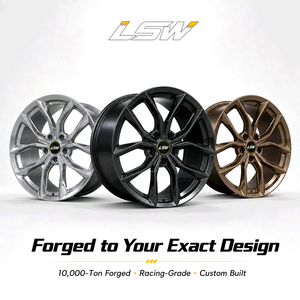 ล้อแม็กซ์อัลลอยด์แบบฟอร์จหลายก้านสีดำเงา รุ่น LSW8085 ผลิตแบบชิ้นเดียว สำหรับรถยนต์นั่งส่วนบุคคล - Product Image 4