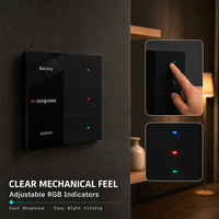 Interrupteur mural OLED intelligent avec application et commande vocale pour Alexa Google Home, avec minuterie et protection contre les surcharges, en panneau de verre PC, CE RoHS
